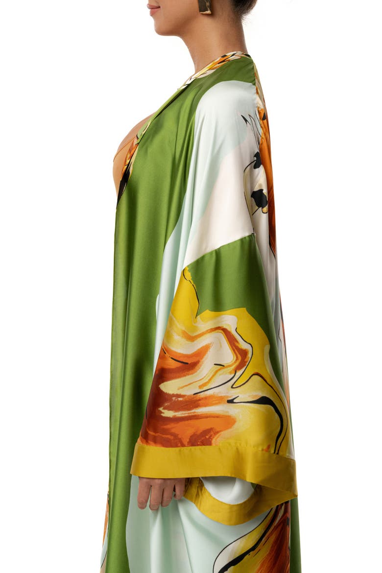 Nola Satin Maxi Duster, Alternate, color, GREEN
