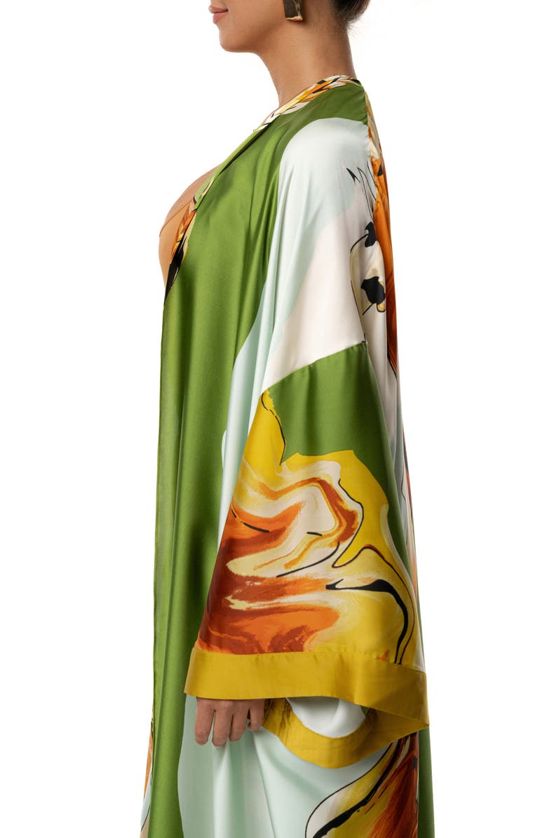 JLUXLABEL Nola Satin Maxi Duster, Alternate, color, Green