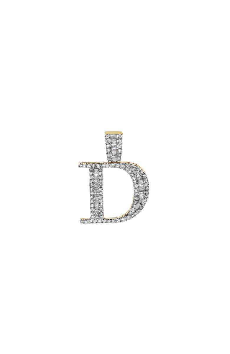 LuvMyJewelry D Initial Diamond Pendant 10K Yellow Gold - 0.77 Carats, Main, color, 10K Yellow Gold -