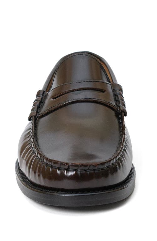 Menina Step Mila Leather Penny Loafer In Brown