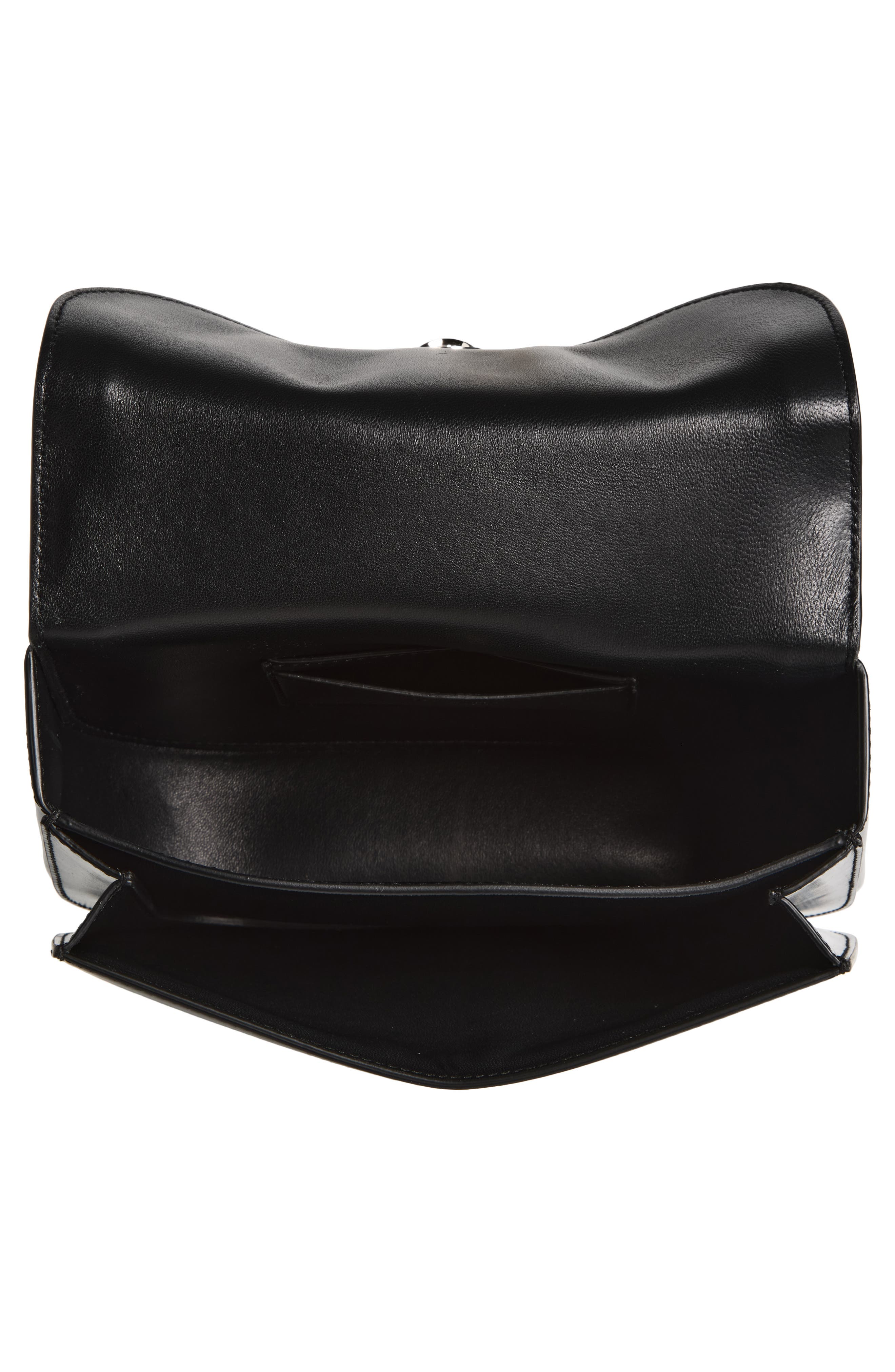 X-Small Double Gancio Crossbody Bag, Alternate, color, DENIM/ WHITE/ NERO