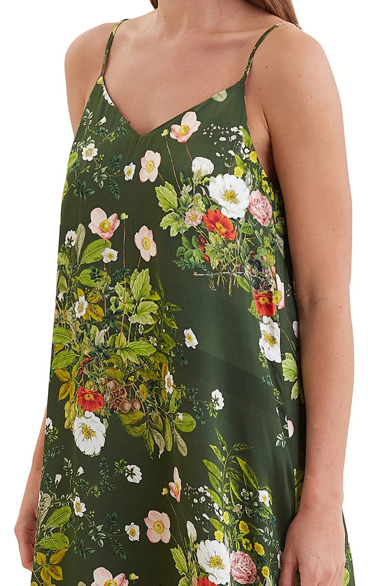 Papinelle x Karen Walker Love Letters Silk Nightgown, Alternate, color, 