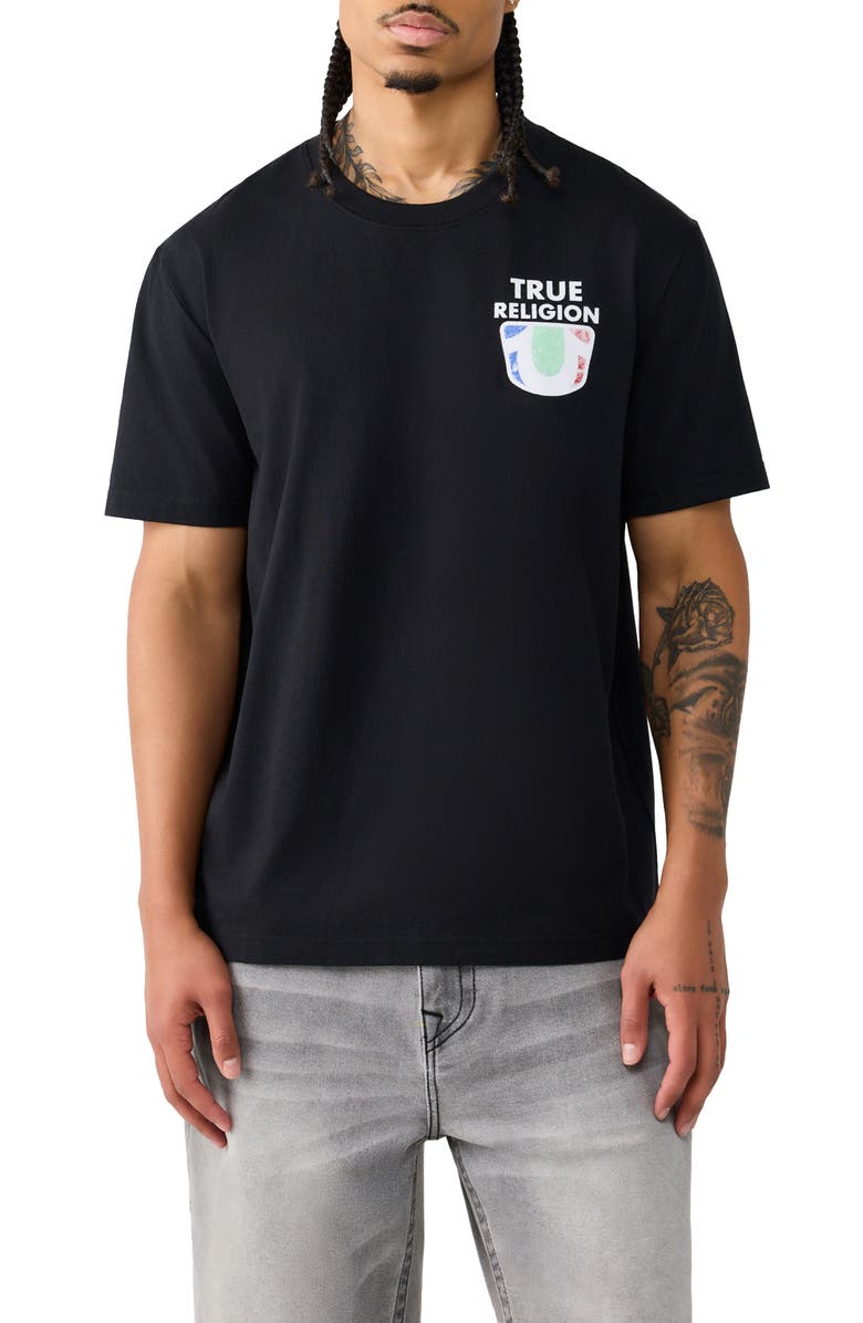 True Religion Buddha MFG Cotton Graphic T-Shirt, Main, color,