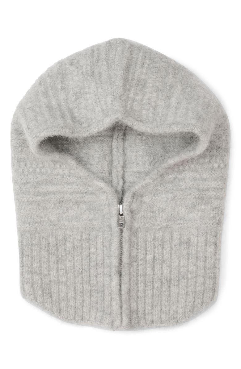 Arctic Fox & Co The Alpaca Blend Zip Balaclava, Main, color, Blizzard Grey