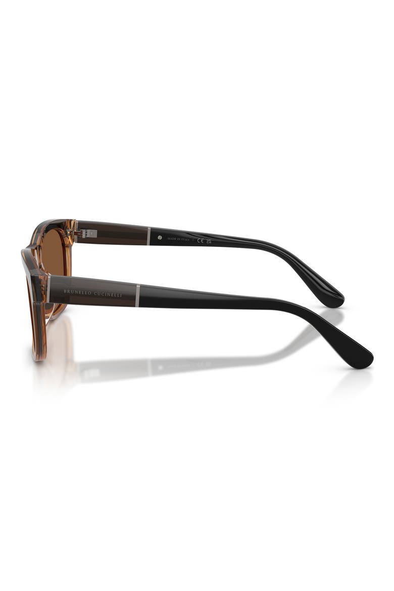 55mm Polarized Pillow Sunglasses, Alternate, color, LIGHT BROWN