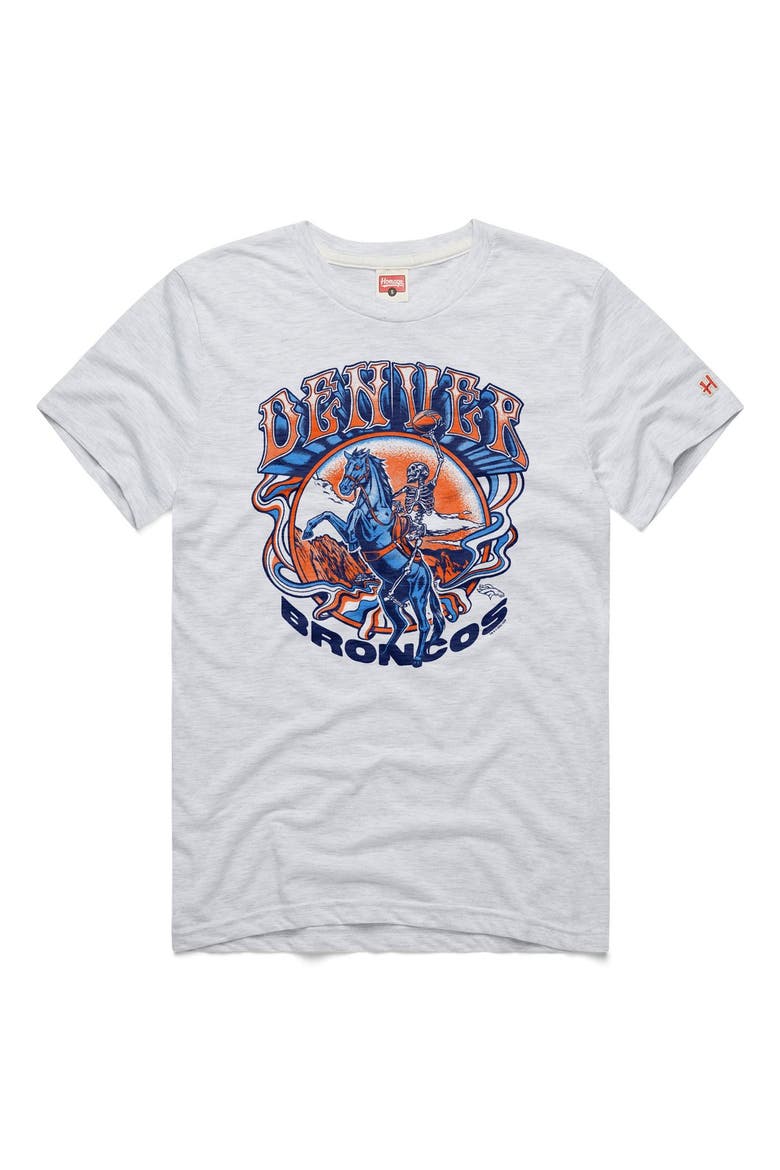 Men's Homage  Ash Denver Broncos NFL x Grateful Dead Tri-Blend T-Shirt, Main, color, Ash