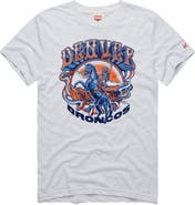 Homage Men's Homage Ash Denver Broncos NFL x Grateful Dead Tri-Blend T-Shirt