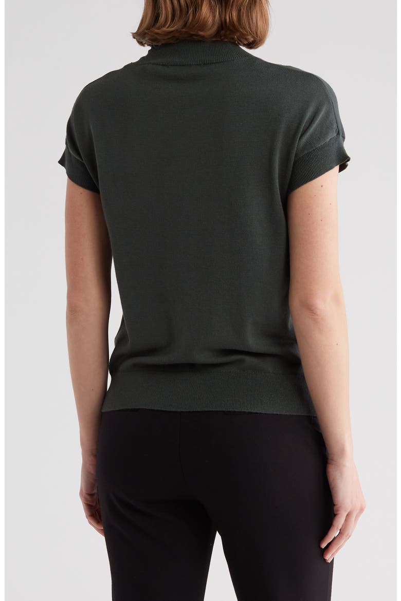 Short Sleeve Crew Sweater, Alternate, color, JUNGLE GREEN