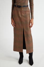 Veronica Beard Maxine Glen Plaid Wool Midi Skirt | Nordstromrack