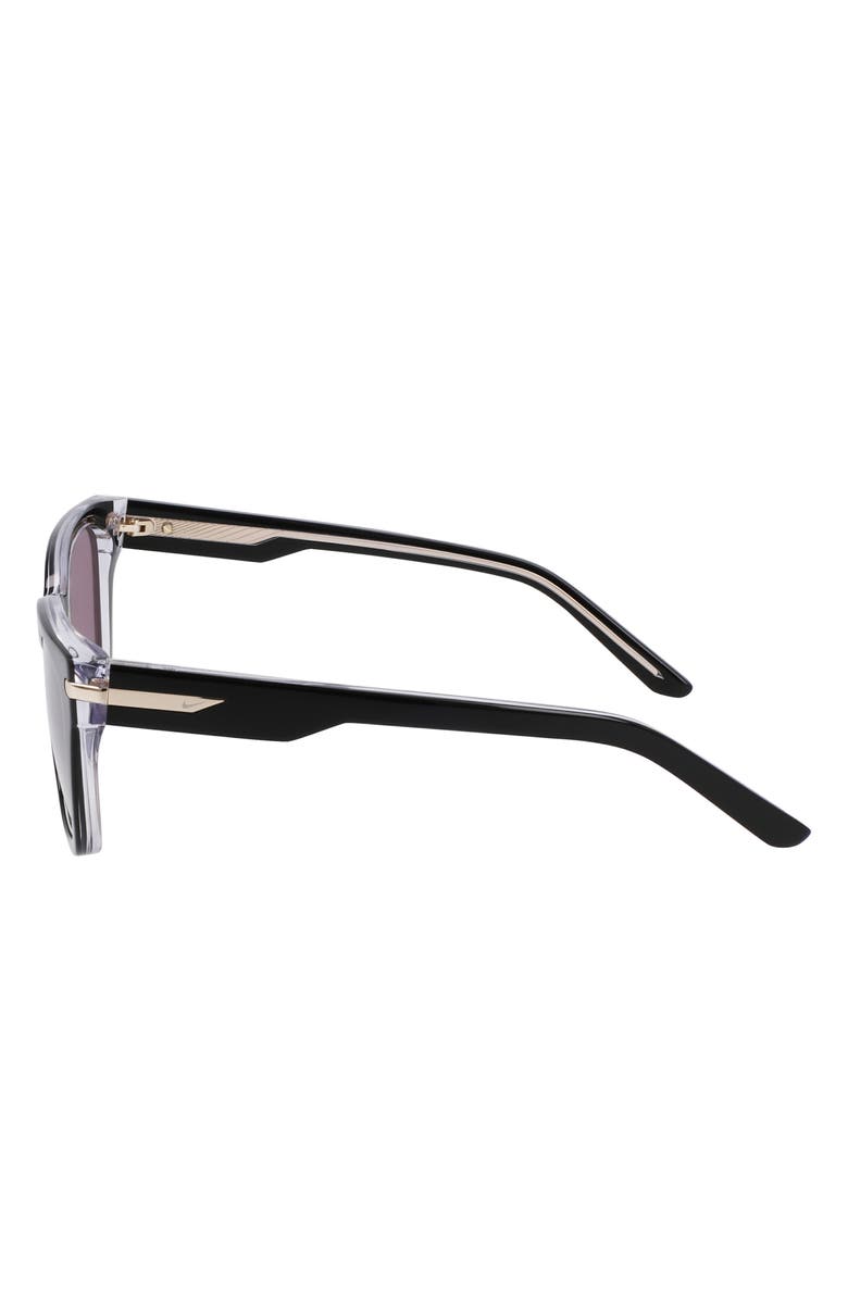 Nike Crescent II 52mm Square Sunglasses, Alternate, color, Black / Grey