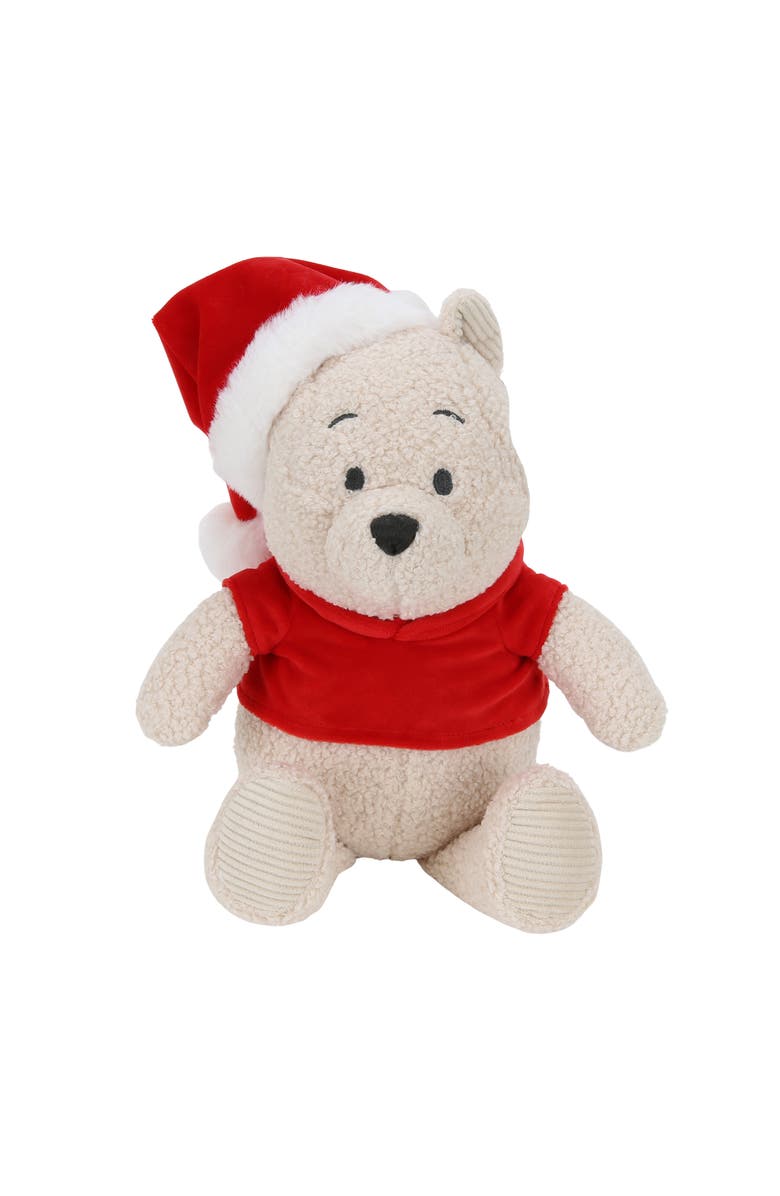 Lambs & Ivy Disney Winnie the Pooh Holiday Christmas Plush Stuffed Animal Toy, Main, color, Cream