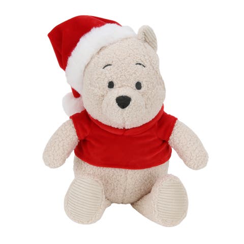 Disney Winnie the Pooh Holiday Christmas Plush Stuffed Animal Toy