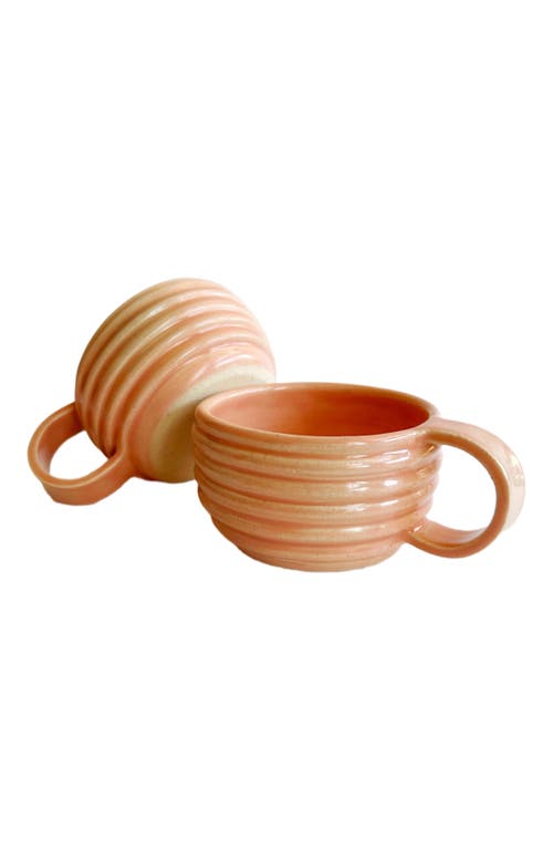 Mikkarbo Hunny Cups - Set Of 2 in Peach  product