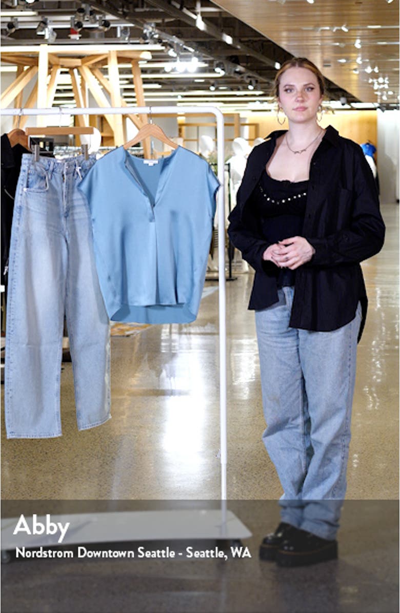 Split Neck Silk Top, sales video thumbnail