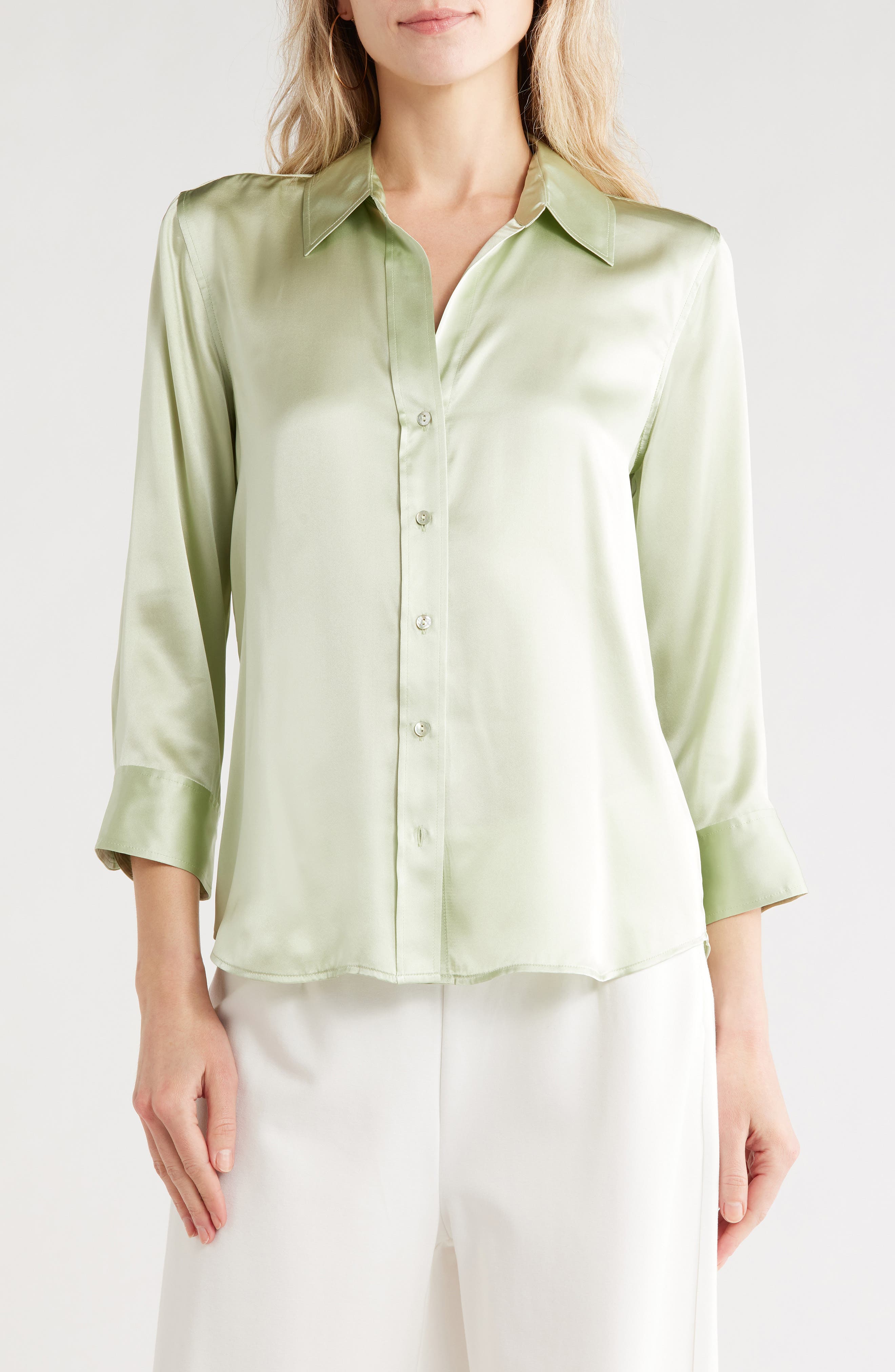 L'AGENCE Dani Silk Blouse