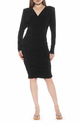 Alexia Admor Starlette Ruched Long Sleeve Dress