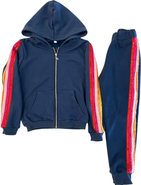 Lola + The Boys Navy Sequin Hoodie Trackset
