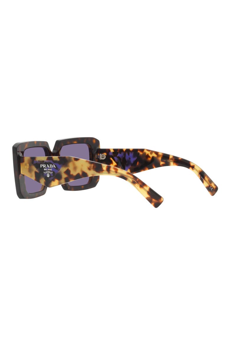 51mm Tortoise Square Sunglasses, Alternate, color, TORTOISE