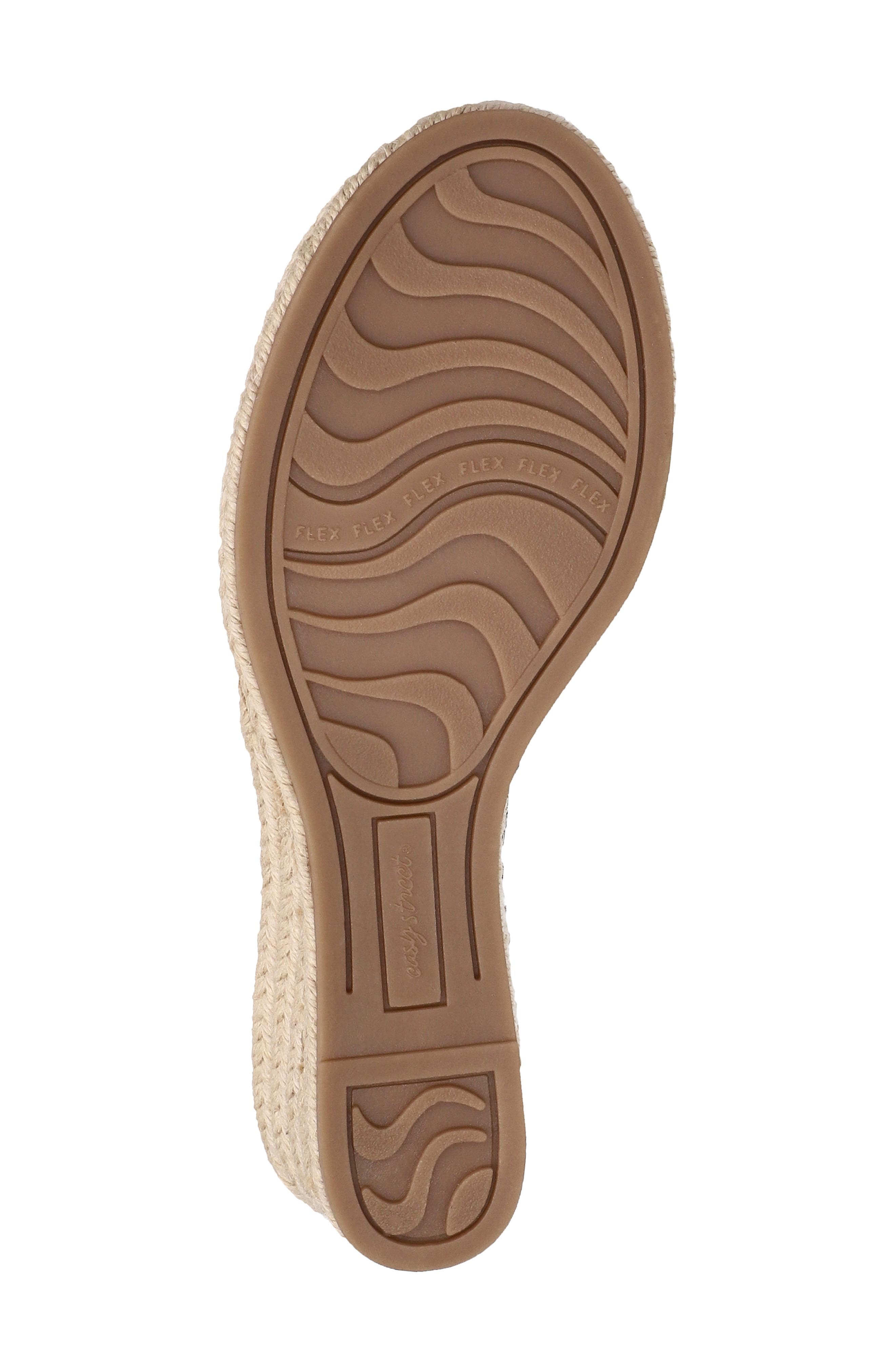 Coast Espadrille Wedge Sandal, Alternate, color, NAVY LINEN EMBOSSED