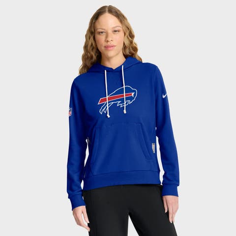 Women's Nike Royal Buffalo Bills Sideline Standard Issue Initial Home Dri-FIT Hoodie