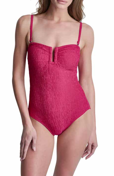 DKNY U-Wire Bandeau One-Piece Swimsuit