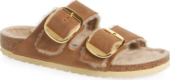 Birkenstock Arizona Big Buckle Genuine Shearling Lined Sandal