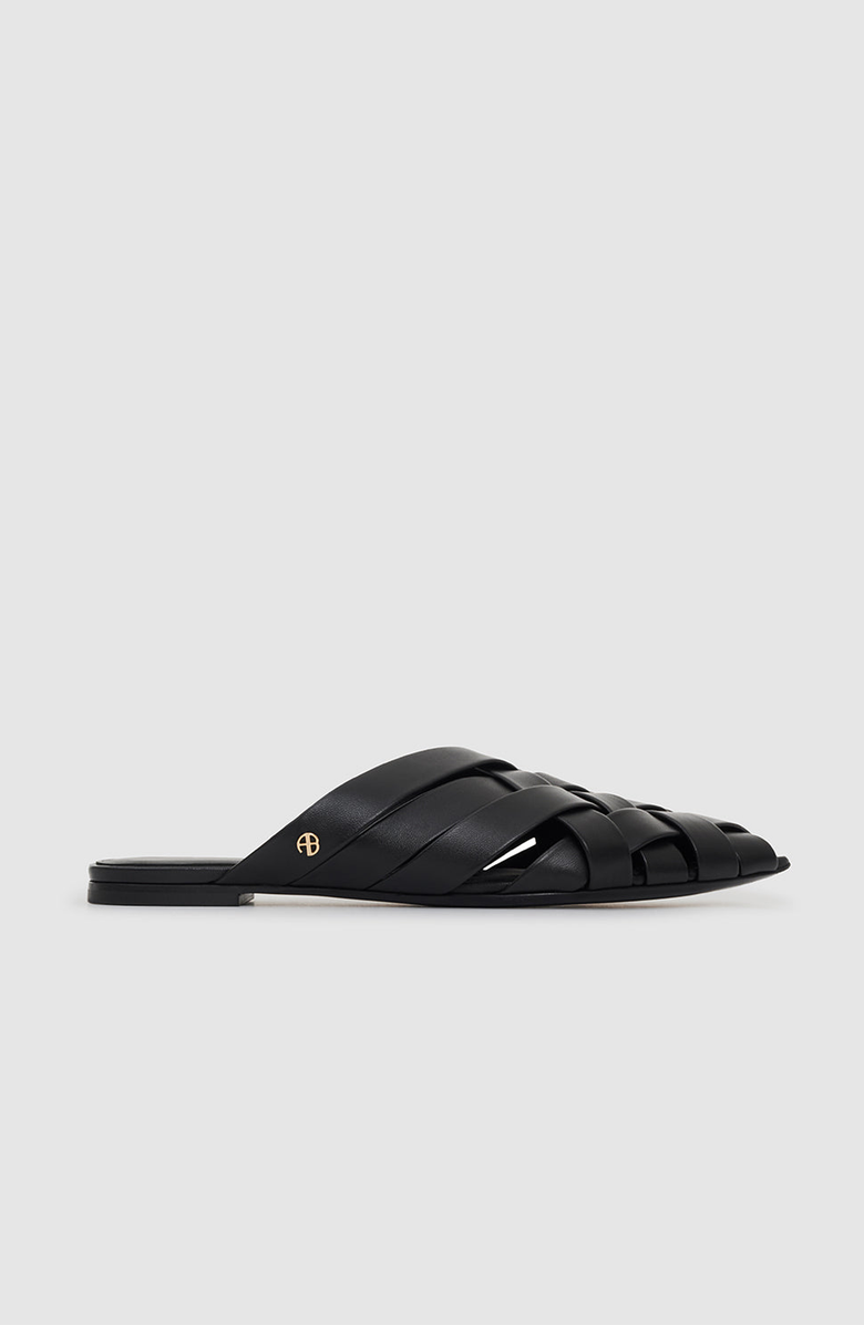 ANINE BING Eve Flats, Alternate, color, Black