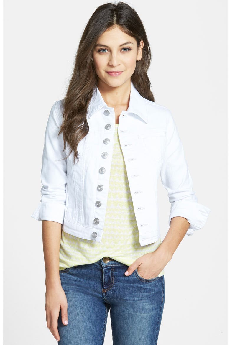Jeans 'Savannah' Denim Jacket, Main, color, WHITE