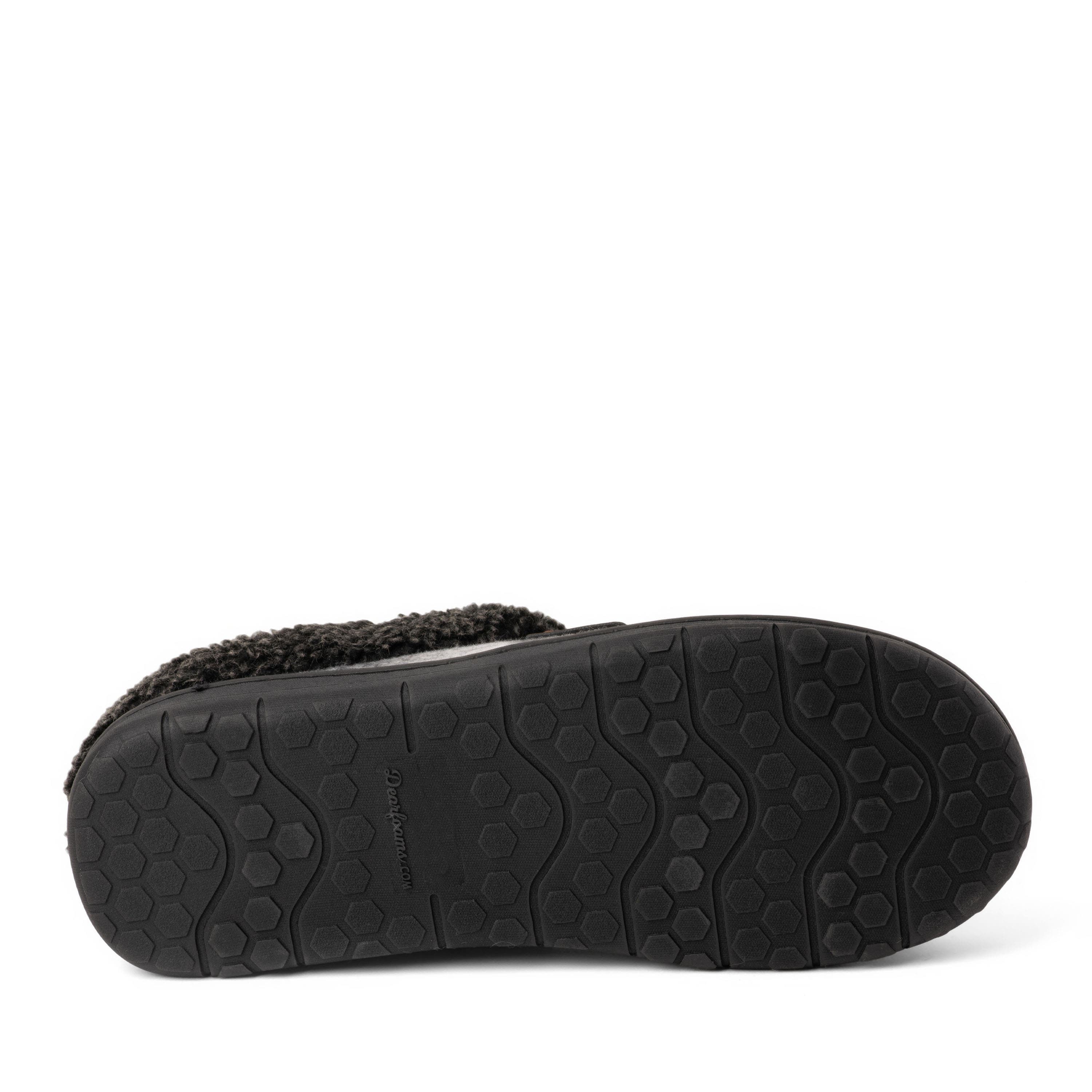 Microsuede Clog Slippers, Alternate, color, GREY PLAID