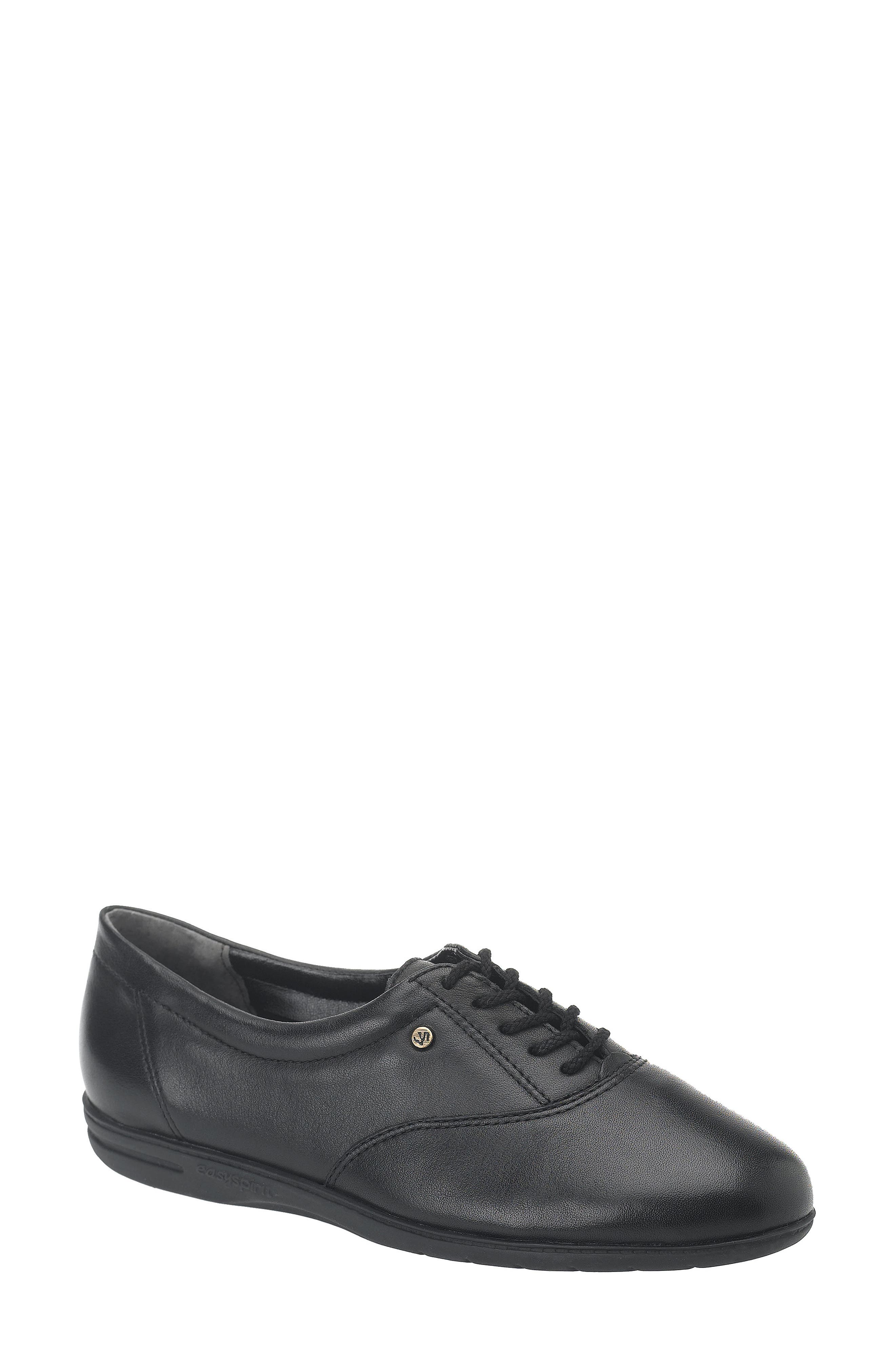 Easy Spirit Motion Sneaker, Main, color, Black Leather
