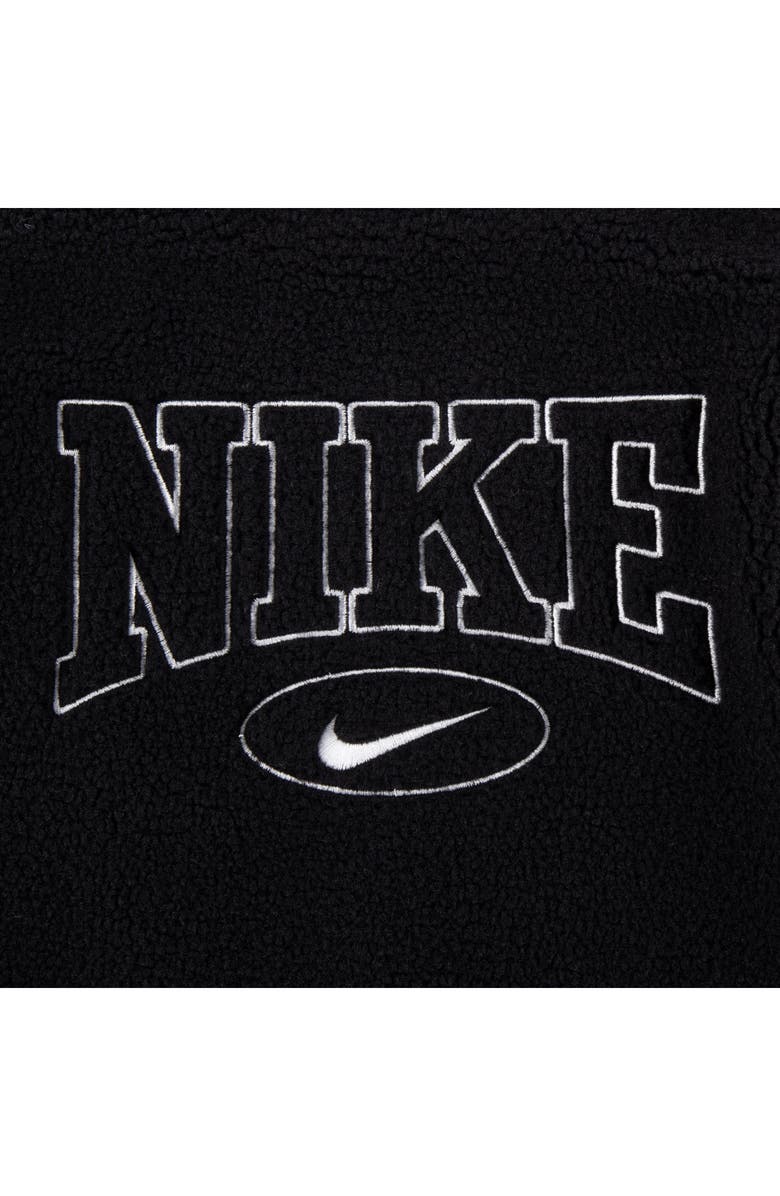 Nike Kids' Faux Shearling Bomber Jacket, Alternate, color, Black