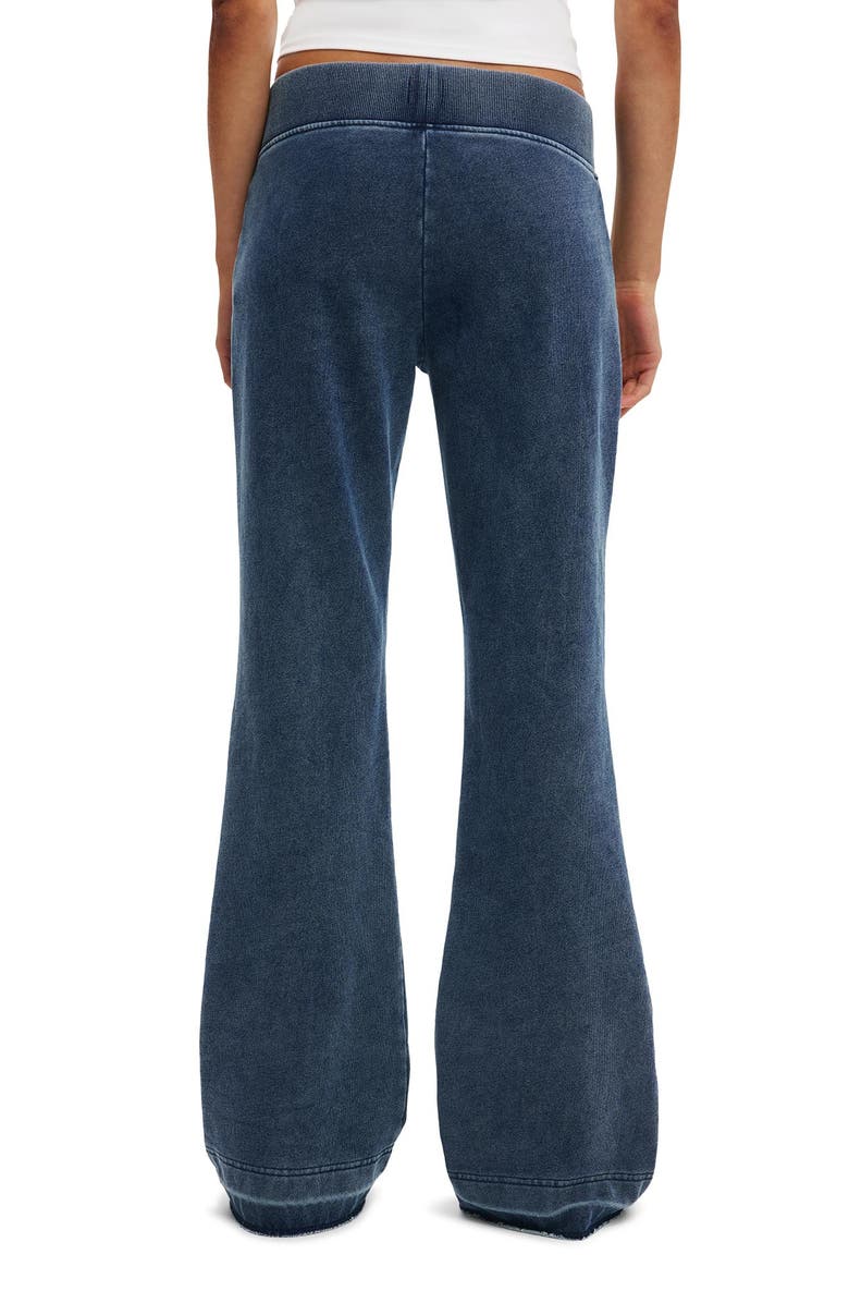 Cotton On Women's Low Rise Bootleg Sweatpant, Alternate, color, Indigo Dye