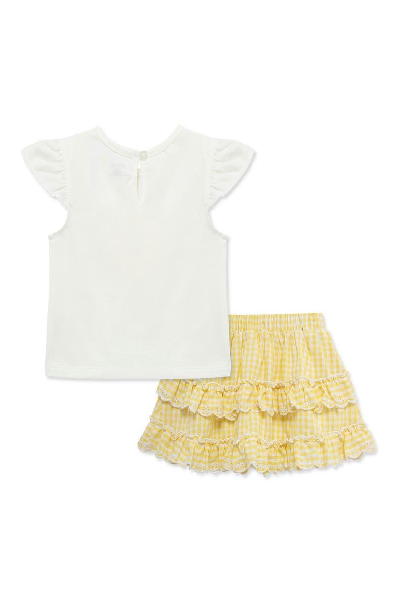 Daisy Top & Skort Set, Alternate, color, YELLOW