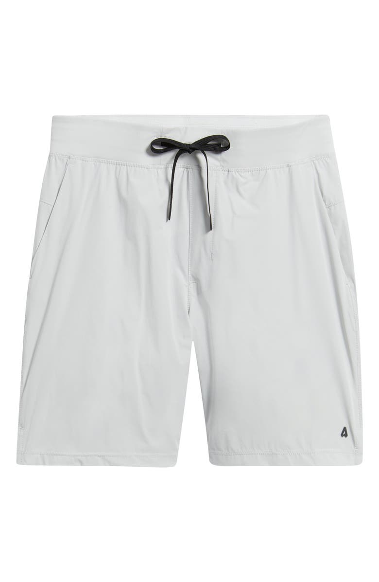 BOSS Active Move 7-Inch Athleisure Shorts, Alternate, color, Light Grey