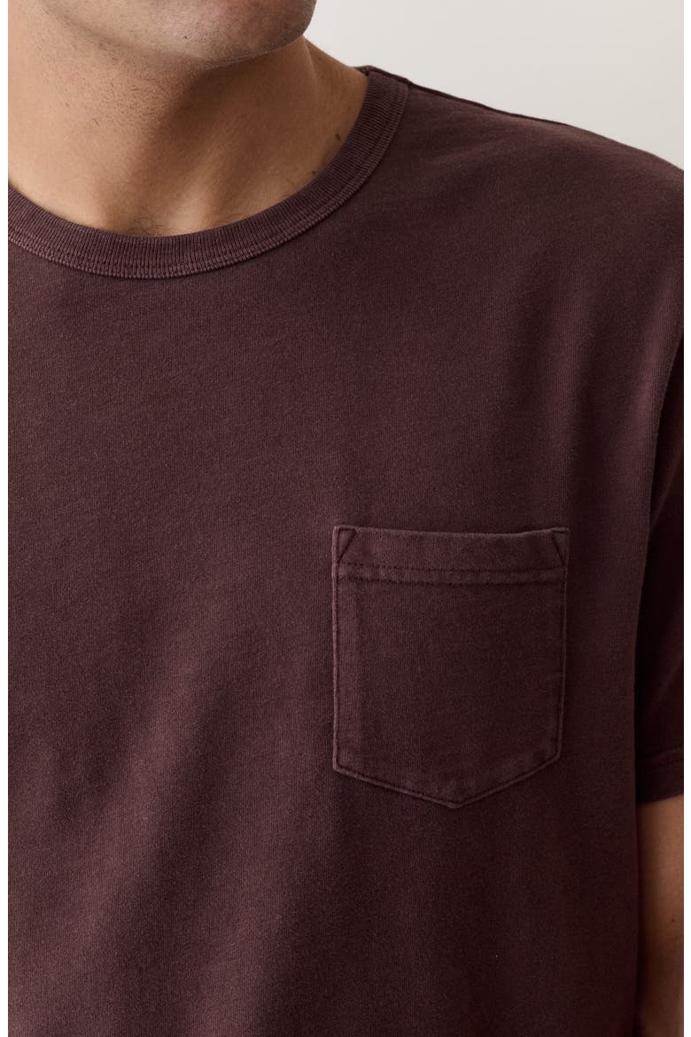 Luxe Slub Pocket T-Shirt, Alternate, color, JAVA