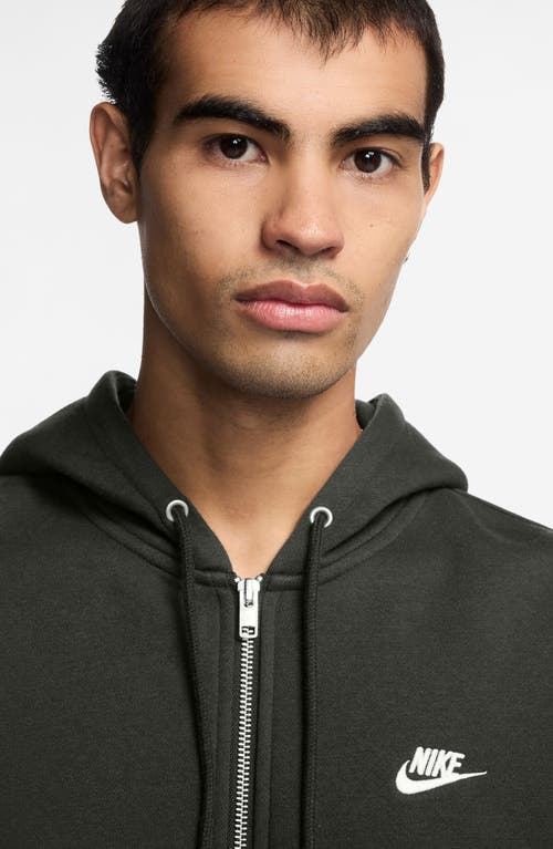 Nike Club Fleece Zip Hoodie In Black