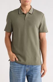 Calvin Klein Tipped Collar Cotton Blend Polo