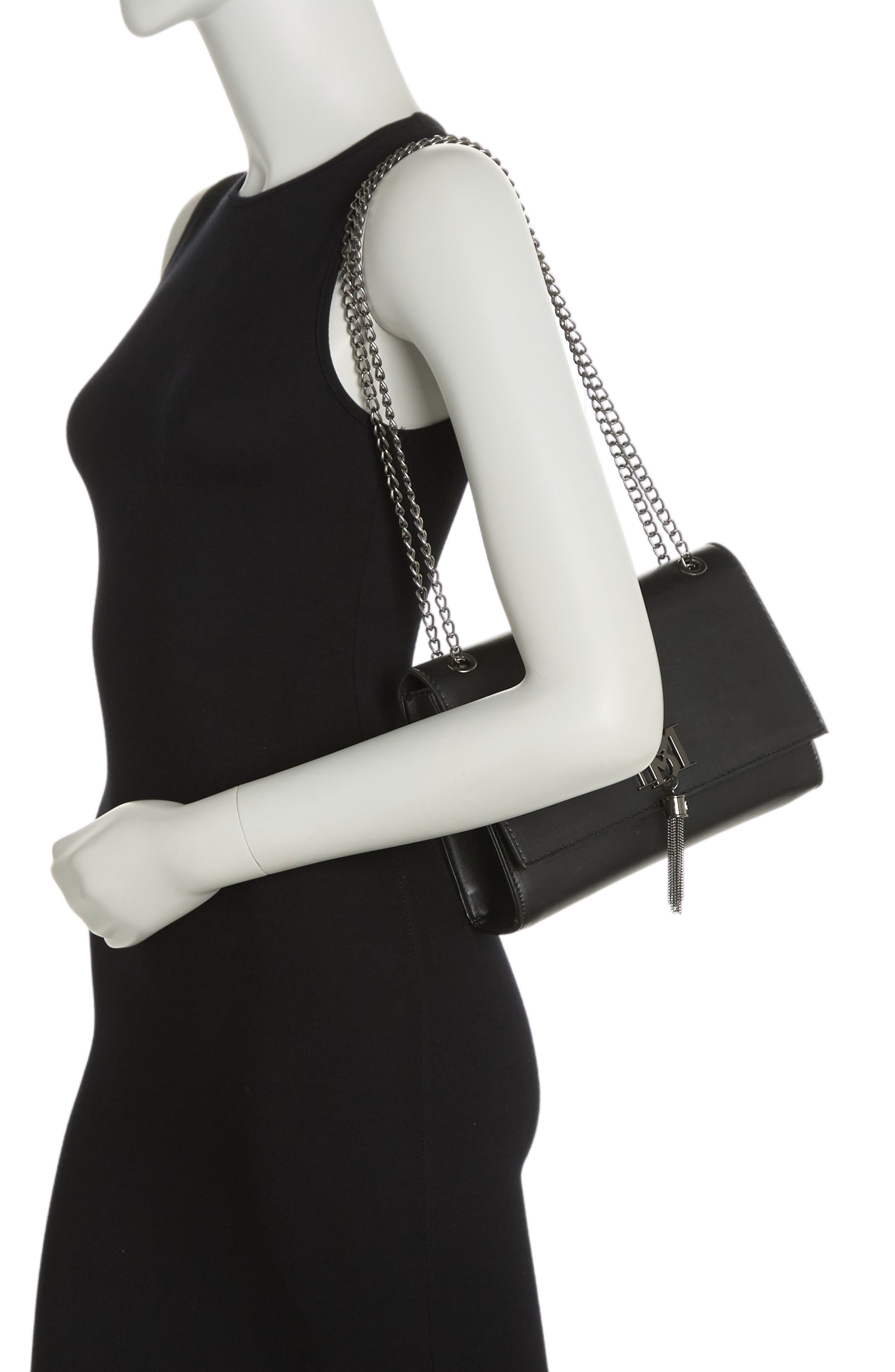 Badgley Mischka Collection Tassel Crossbody Bag, Alternate, color, Black