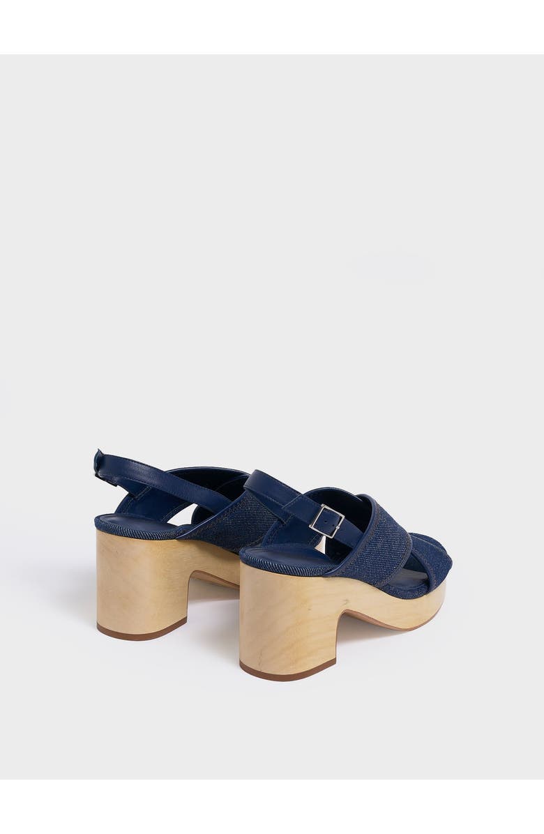 MARION PARKE Avery Platform | Denim, Alternate, color, Navy Denim