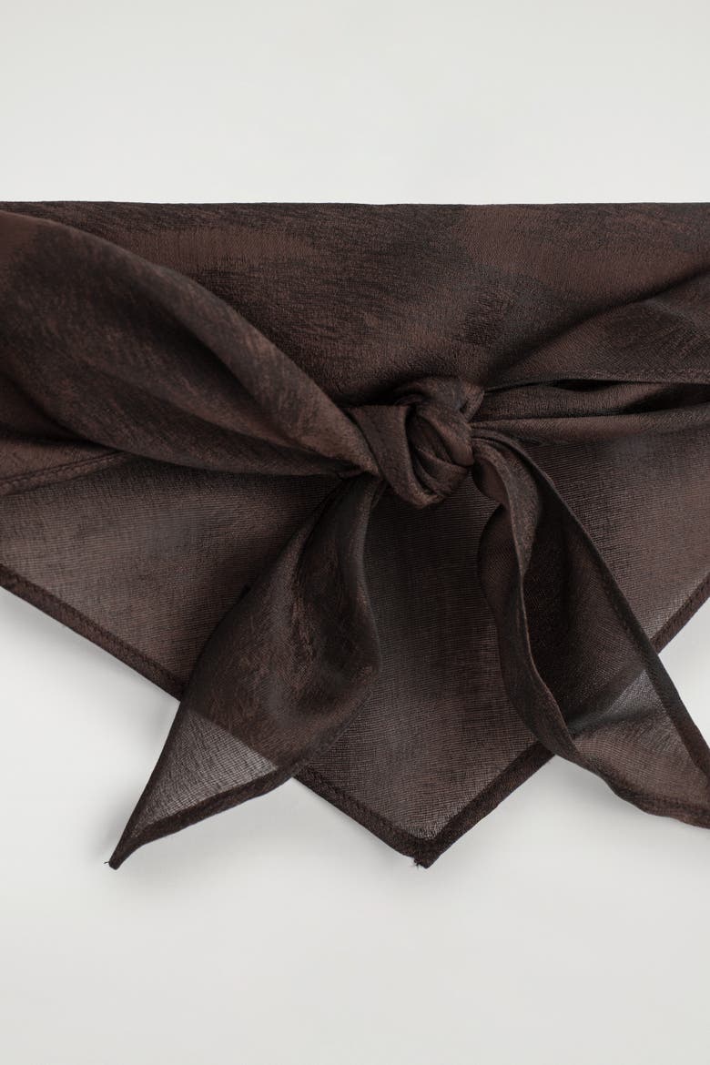 Animal-jacquard Neck Scarf, Alternate, color, BROWN / ANIMAL PRINT
