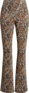 Hue Leopard Print Pull-On Bootcut Jeans