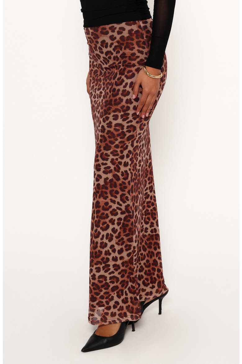 Cici Leopard Print Mesh Maxi Skirt, Alternate, color, LEOPARD