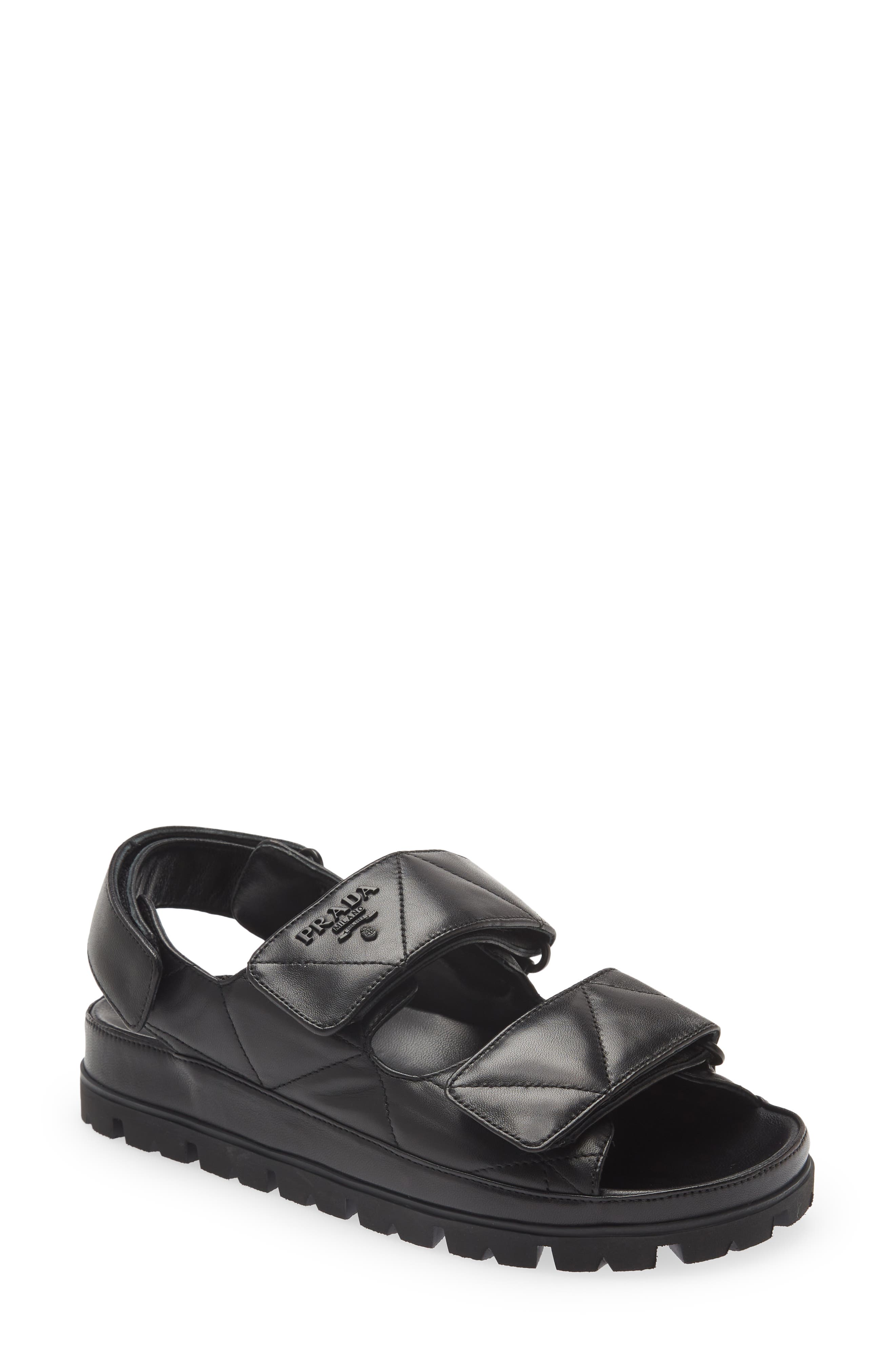Prada Double Strap Sandal, Main, color, 