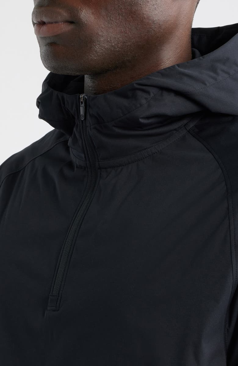 Zella Water Repellent Anorak, Alternate, color, Black Caviar