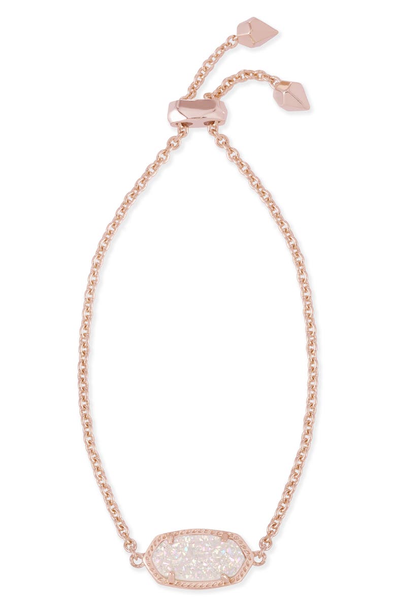Kendra Scott Elaina Bracelet, Alternate, color, Iridescent Drusy/ Rose Gold
