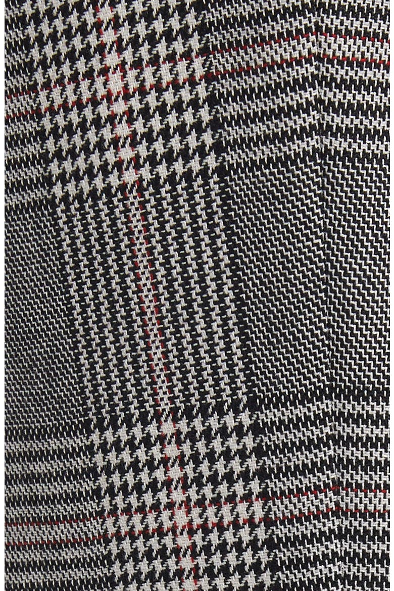 Daria Glen Plaid Virgin Wool Blend Cigarette Pants, Alternate, color, GREY/ BONE WHITE