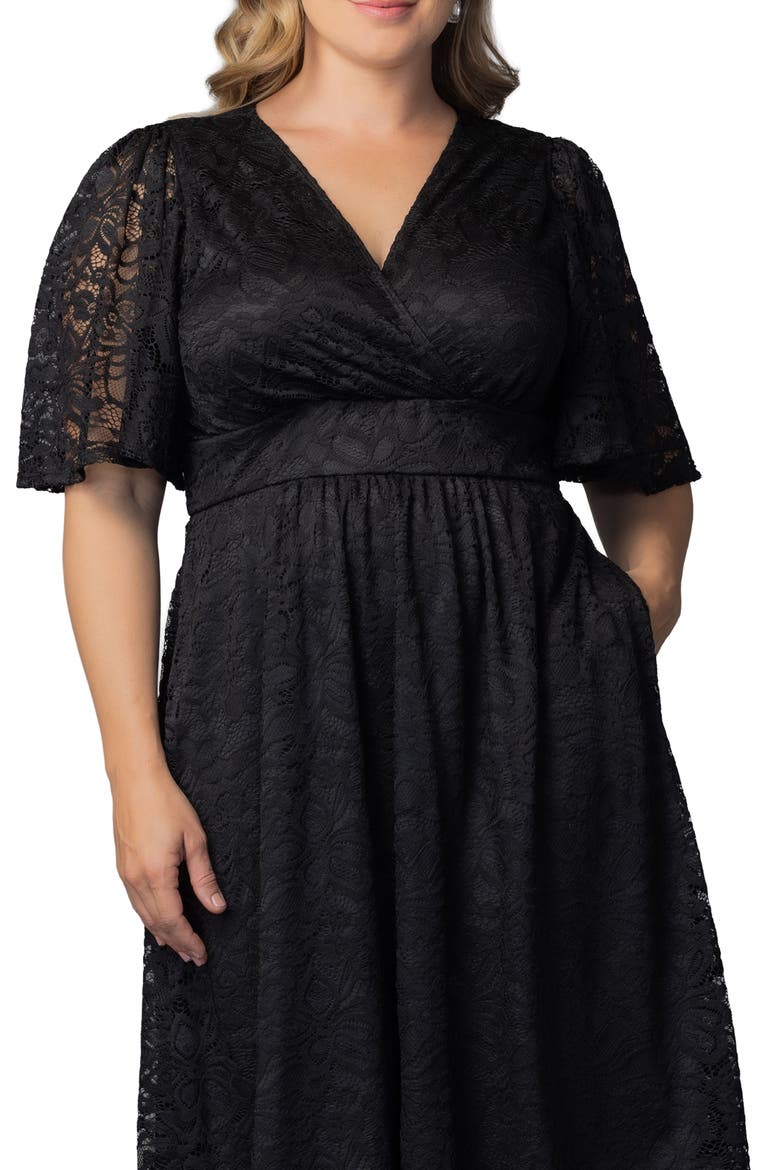 Fable Lace Cocktail Dress, Alternate, color, ONYX