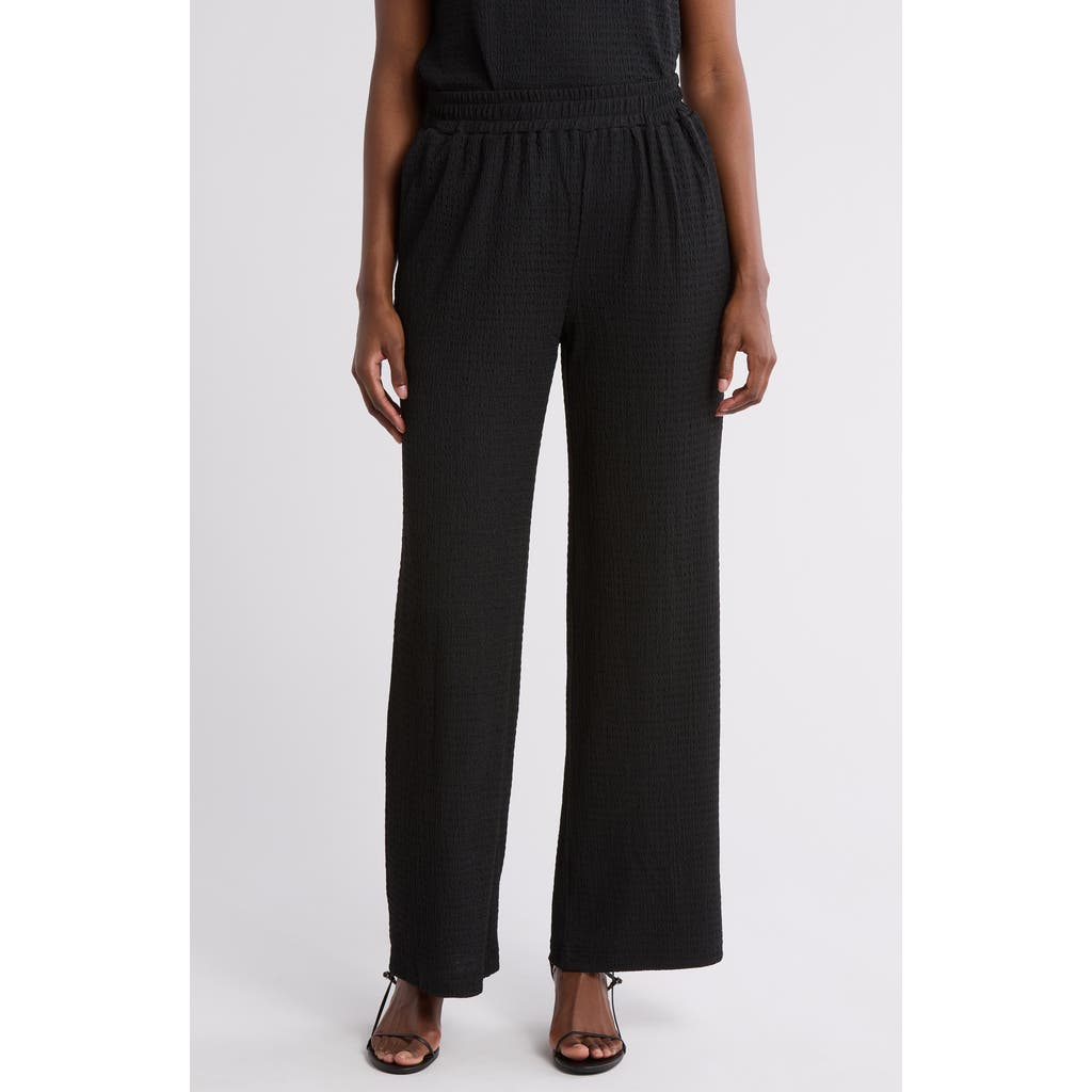 Gemma + Jane Jacquard Pull-on Pants In Black