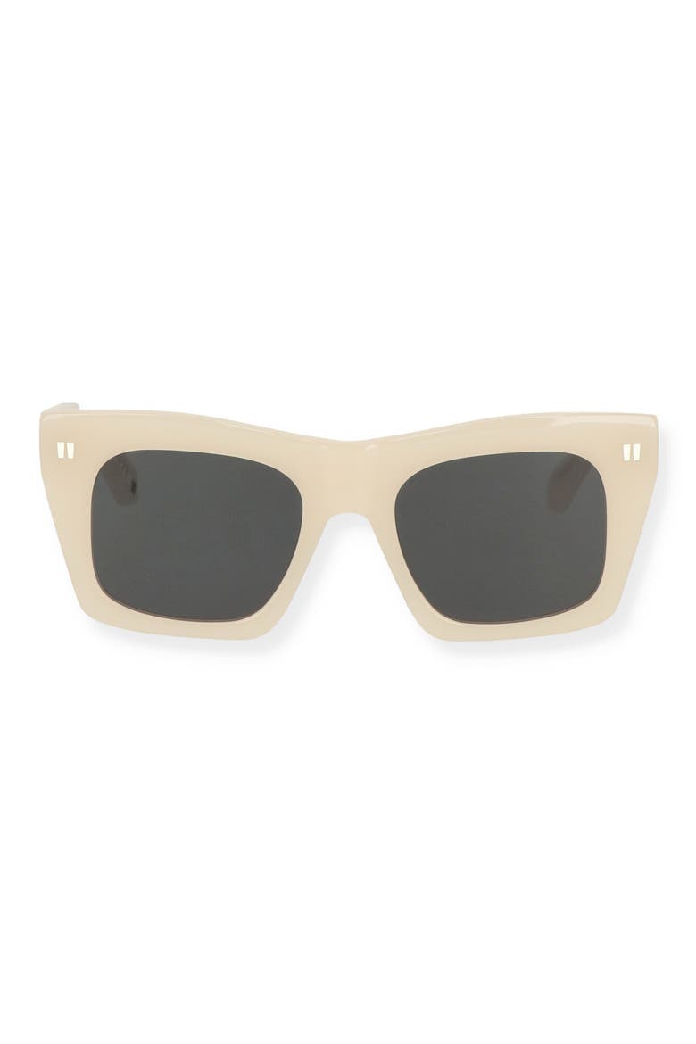 Selma 51mm Square Sunglasses, Main, color, BEIGE DARK GREY