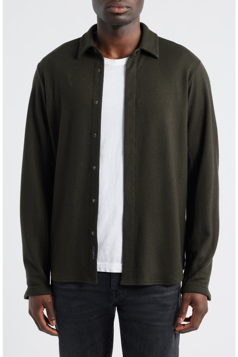 Japanese Wool Precision Shirt, Main, color, ARMY